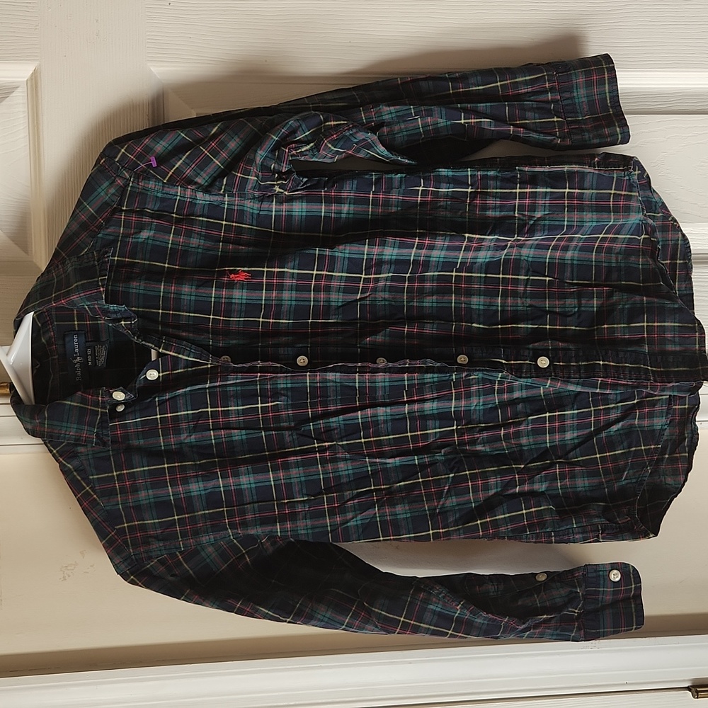Ralph Lauren Button Down Youth Short Size M 10/12